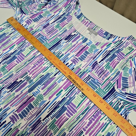 Habitat Swing Top Womesn XL Purple‎ 3/4 Sleeve Abstract Stretch Comfort Shirt - Picture 11 of 14